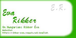 eva rikker business card